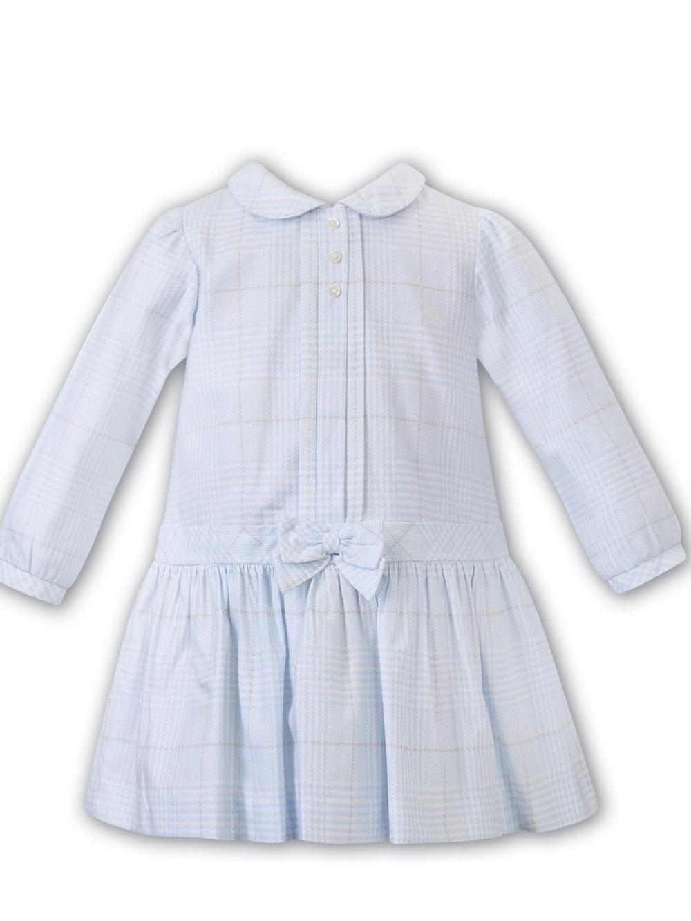 Sarah Louise Blue Plaid Drop Waist Dress - size 4